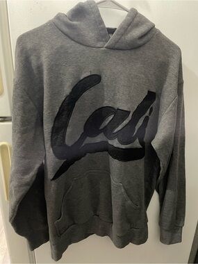 Original Deluxe Grey Hoodie with Black 'Cali' Script
